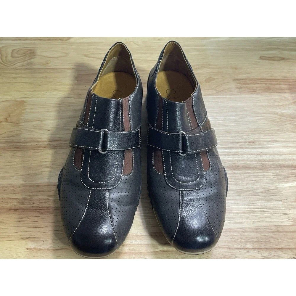 Cole Haan Air Estadio Strap Loafers Mens 10 M Brown Leather Adjustable Strap